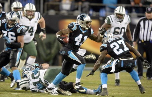 Panthers cornerback Captain Munnerlyn set a team record with his fifth career interception returned for a touchdown. 